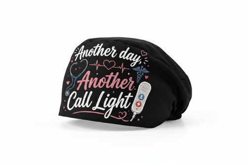 Another Day Another Call Light – Bouffant Scrub Cap Mockup