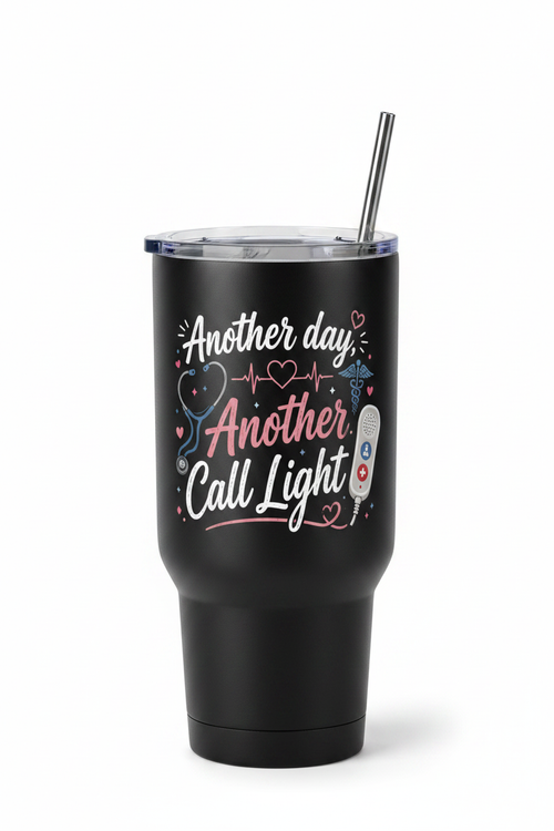 Night Shift Energy Tumbler Mockup